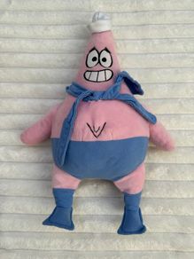 Viacom Spongebob Squarepants Patrick Star Sailor Plush 2010 Nickelodeon Used Please see pictures