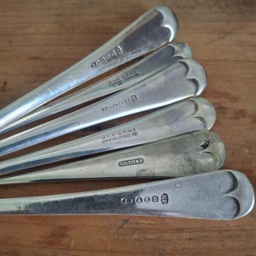 Antique Silverplate Dessert Spoons