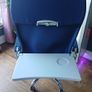 Airbus A320/A321 Aircraft Seat Swivel Office Chair | Genuine Airline Seat with Tray Table & Life Jacket Image 9
