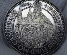 Kempten Silver Proof Medal 1964 Hildegard Obverse Thaler 1623 Beautiful rainbow