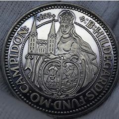 Kempten Silver Proof Medal 1964 Hildegard Obverse Thaler 1623 Beautiful rainbow