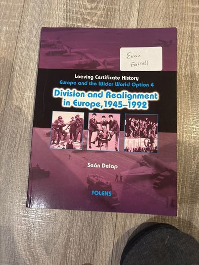 Division and Realignment in Europe, 1945-1992 leaving certificate history