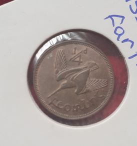 1953 Irish Farthing "1/4 d, Feoirling"