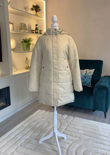 Ladies Oatmeal Hooded Coat from Vero Moda, Size Xs UK 6-8 / EU 34-36