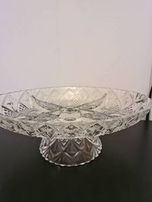 3 x Crystal Glass Serving Dishes
