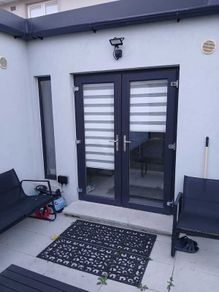 French doors with frame