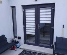 French doors with frame