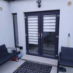 French doors with frame