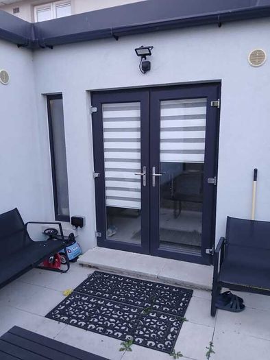 French doors with frame