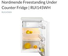 Nordmende Under Counter Fridge | 84cm x 55cm | Ice Box | White | RUI145WH