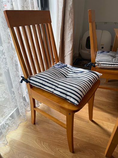 Dining table and four chairs