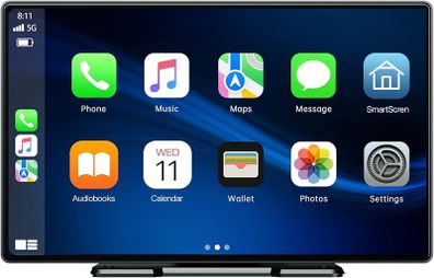 9 Inch Wireless Car Stereo with Apple Carplay and Android Auto,Portable Touch Screen GPS Navigation for Car,Car Audio Receivers with Bluetooth,Airplay,AUX,Screen for All Vehicles