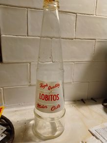 Vintage Lobitos Motor Oils glass bottle