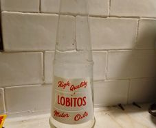Vintage Lobitos Motor Oils glass bottle