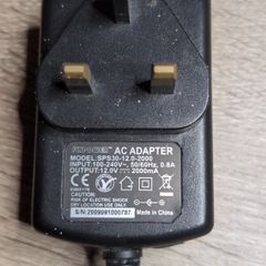 12V AC/DC power adaptor
