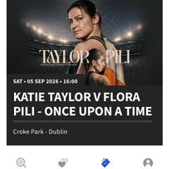 Tickets- Katie Taylor Fight- 3 tickets for 5 September