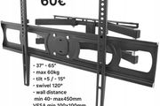 Tv Wall Mount Bracket Tilt Swivel Full Motion 37-65"