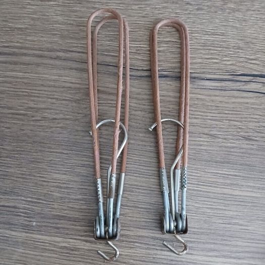 set of 2 folding cloth covered travel  hangers