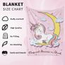 Magic Unicorn Blanket - Soft Flannel Fleece Blanket for Girls Kids, Microfiber Fleece Blanket for Couch, Bedroom, Travel (Rainbow, 150x200cm) Image 3