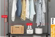 Coat Rack Garment Rack Free-standing Clothes Hanger with Top Rod Clothes Shelves Storage Wardrobe Hanger Floor Cloth Drying Rack