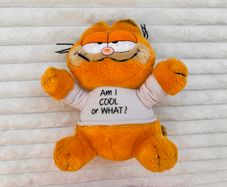 Vintage 1981 Dakin Garfield Plush Am I Cool or What? Soft approx. 23 cm. Used Please see phtos