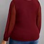 SHEIN Burgundy Chiffon Sleeve Top. Size 18. New Image 3
