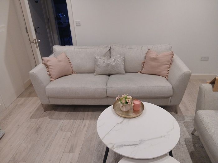 Beige sofa only 2 years old