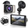 4'' Dual Lens Camera HD 1080P Dash Windscreen Black Box Accident Van Truck Car DVR Vehicle Video Dash Cam Recorder G-Sensor Image 2