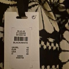 Primark Edit black and white floral dress