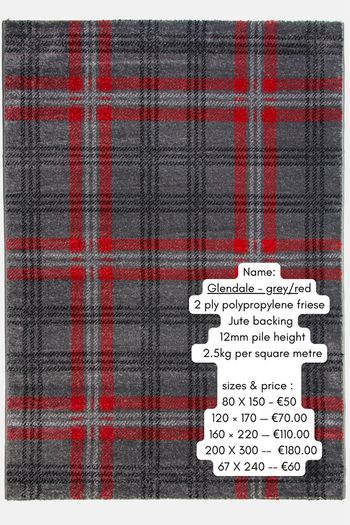 Tartan design rugs - free shipping