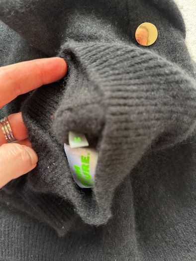From Future black cashmere jumper size M