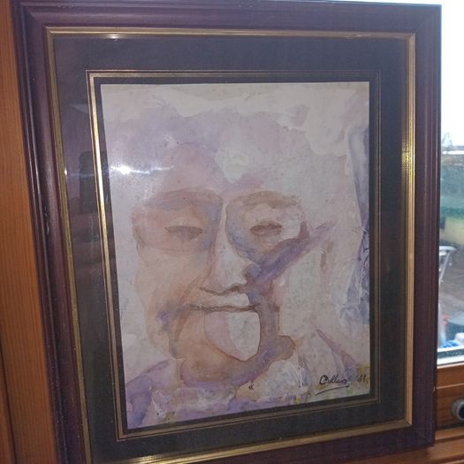 "Portrait of Grandmother." Signed.