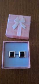 Sterling Silver Earrings Black