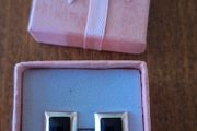 Sterling Silver Earrings Black