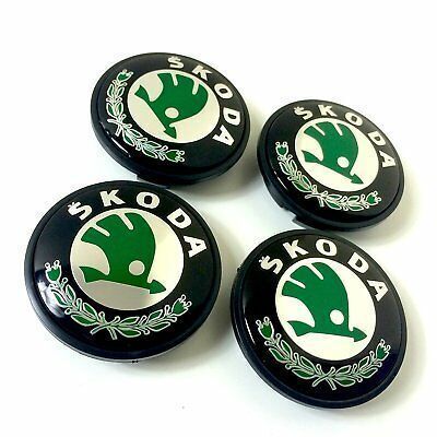 4pcs 3d  65mm For Skoda Car Emblem Wheel Hub Center Cap Badge