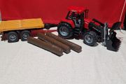 Bruder Case IH Tractor, Trailer &amp; Logs Set
