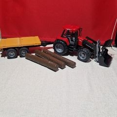 Bruder Case IH Tractor, Trailer & Logs Set