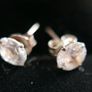 Vintage Sterling Silver 925  Cubic Zircon  Studs Earrings 1,37g Image 3