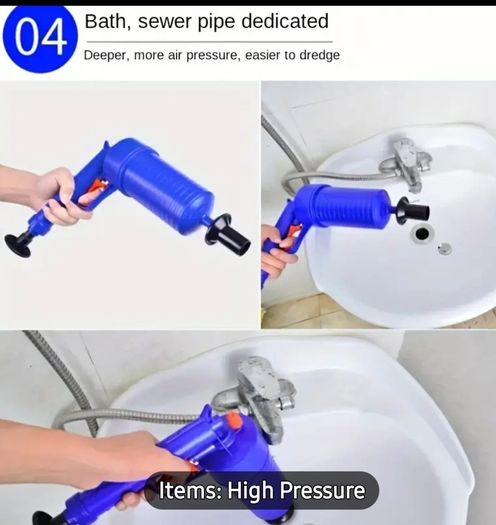 Unclog Your Toilet/Sink/Bathtub Instantly with this Air Pressure Drain Pump Pipe Dredge Tool!