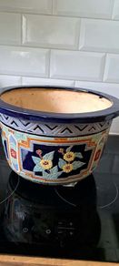 Large decorative ceramic planter - oriental style