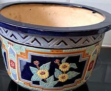 Large decorative ceramic planter - oriental style