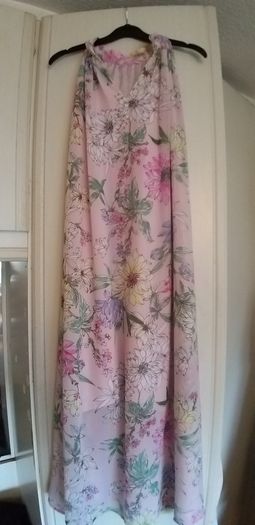 Pink Floral Maxi Dress