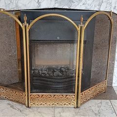 Brass fireguard