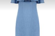 Warehouse Denim off shoulder dress Sz 8 BNWT