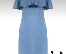 Warehouse Denim off shoulder dress Sz 8 BNWT
