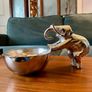 Quirky Silver Aluminium Elephant Themed Bowl Image 2