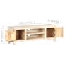 TV Cabinet 120x30x40 cm Rough Acacia Wood Image 6