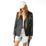 Stradivarius oversized faux leather biker jacket black - Size M Image 3