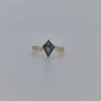 Unique Moss Agate Ring. Yellow Gold over 925 Sterling Silver Image 7