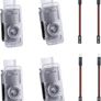 AUDI Car Door Logo Projector Light, 4pcs LED Car Welcome Lights Compatible for A1/A3/A4/A5/A6/A7/A8/Q2/Q3/Q4/Q5/Q6/Q7/Q8/TT/S1/S3/S4/S5/S6/S7/S8 Image 2